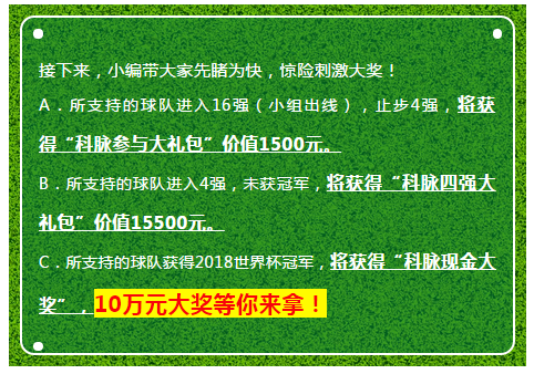 “2018，我们的世界杯”暨科脉零售行业-2018世界杯有奖竞猜活动预告