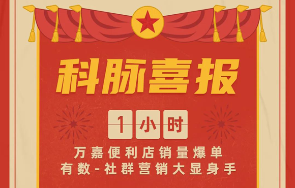 喜报 |1小时，万嘉便利店销售量爆单！