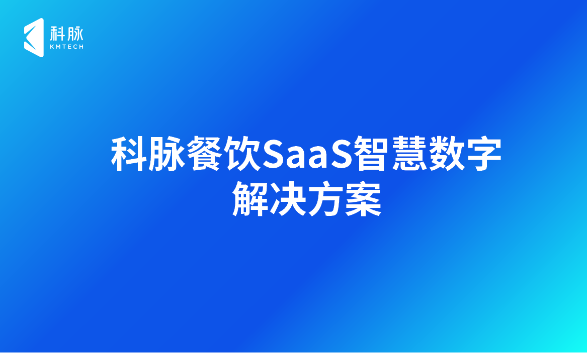 餐饮SaaS智慧数字解决方案