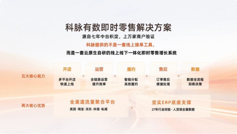 科脉有数7.0焕新发布,助力零售企业抢占万亿即时零售新赛道